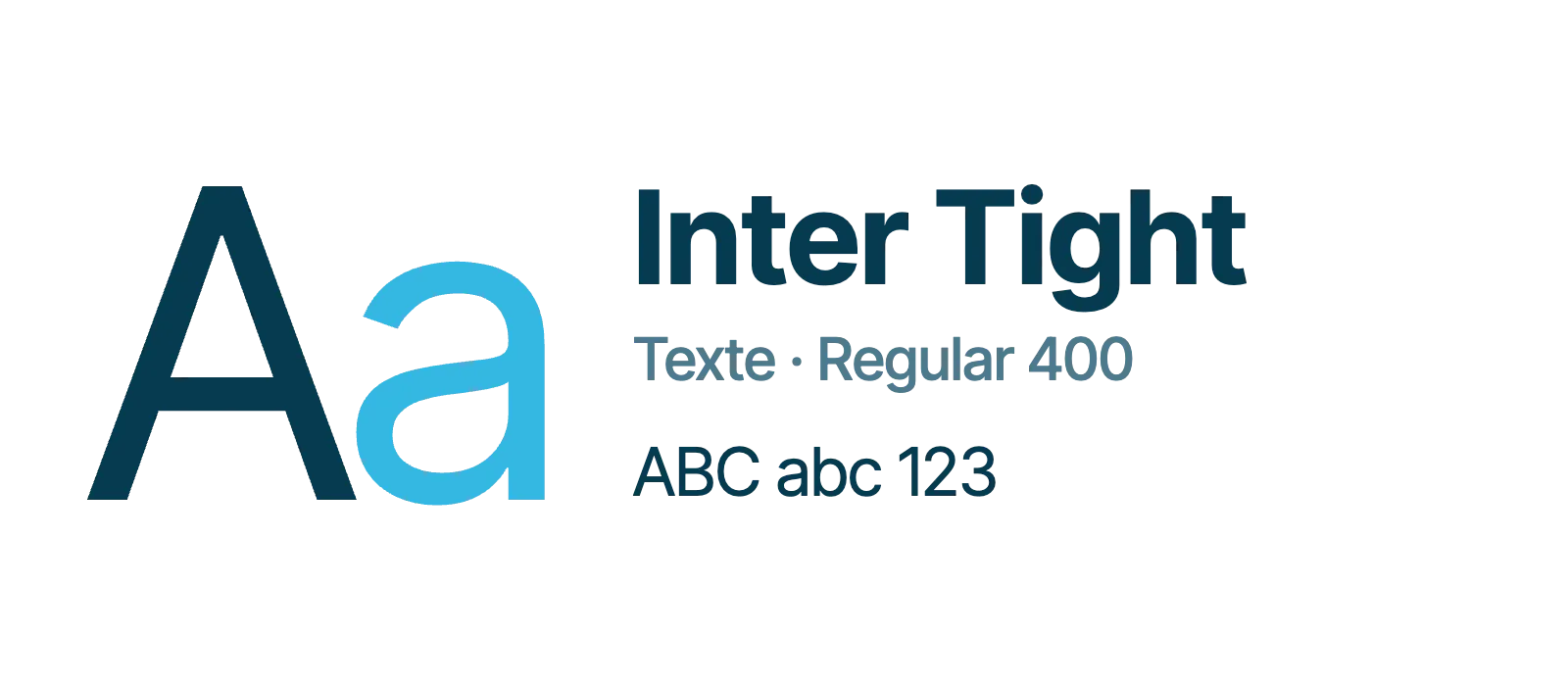 Spécimen de la typo du texte de KineFlow : Inter Tight, en Regular 400