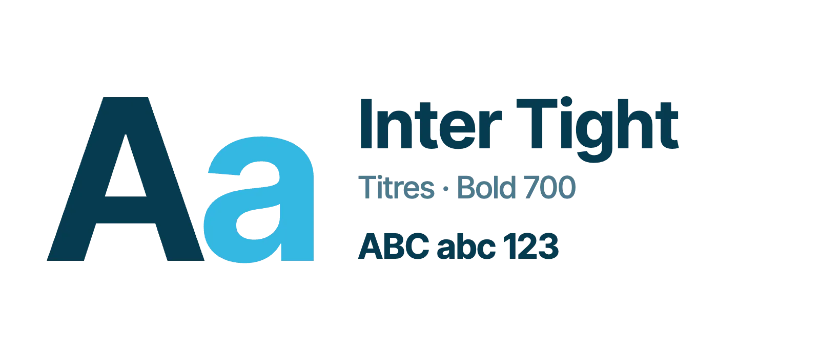 Spécimen de la typo des titres de KineFlow : Inter Tight, en Bold 700
